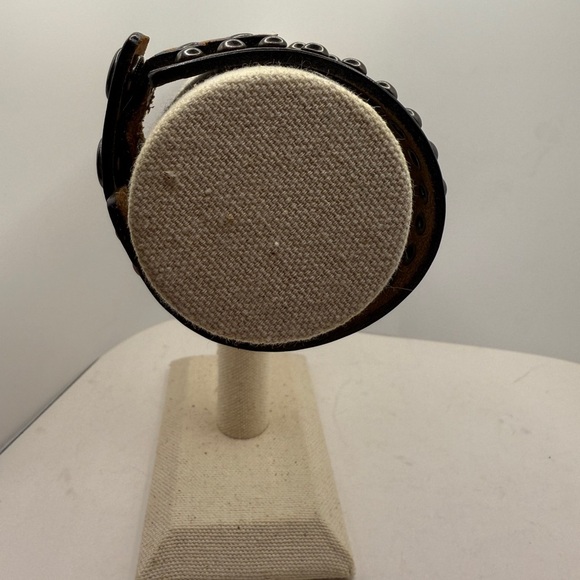 Studded Leather Cuff Bracelet - Picture 3 of 6